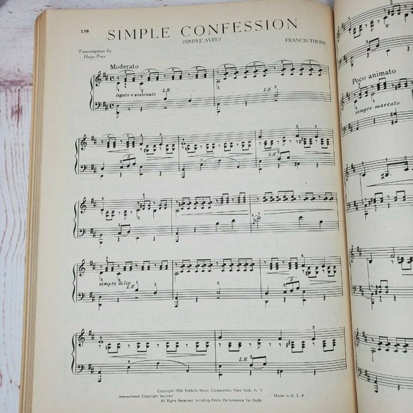 1936 Mammoth Series #1 Robbins Mammoth Collection Of Famous Piano Music Book - Picture 12 of 12